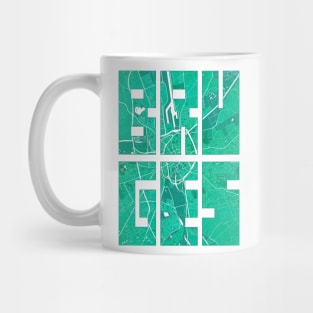 Bruges, Belgium City Map Typography - Watercolor Mug